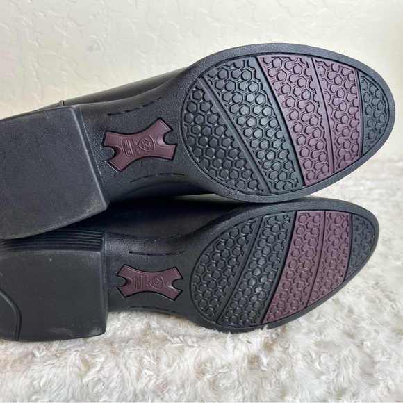 Ariat Black Leather Boots Heritage Roper Style 35501 Sz Men’s 11.5 D Cowboy NEW - Picture 8 of 9